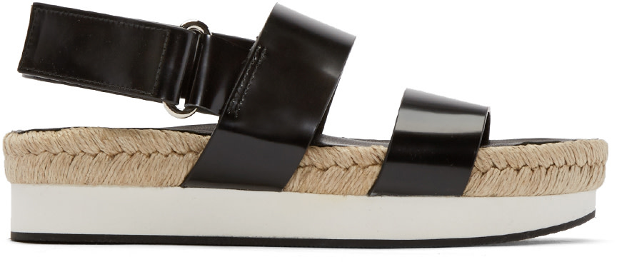 Flamingos: Black Mondrian Sandals | SSENSE