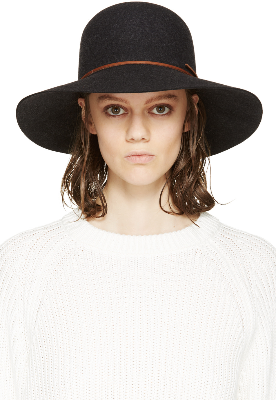 Rag & Bone: Black Felted Dunaway Hat | SSENSE