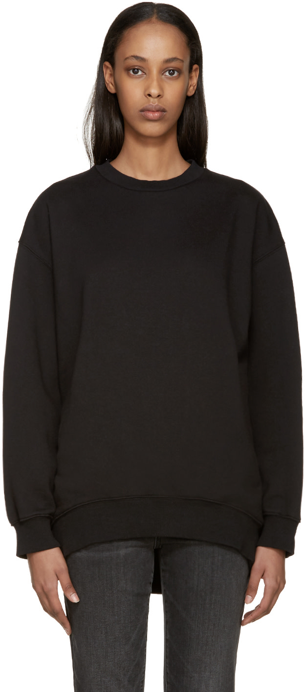 Earnest Sewn: Black Cara Sweatshirt | SSENSE