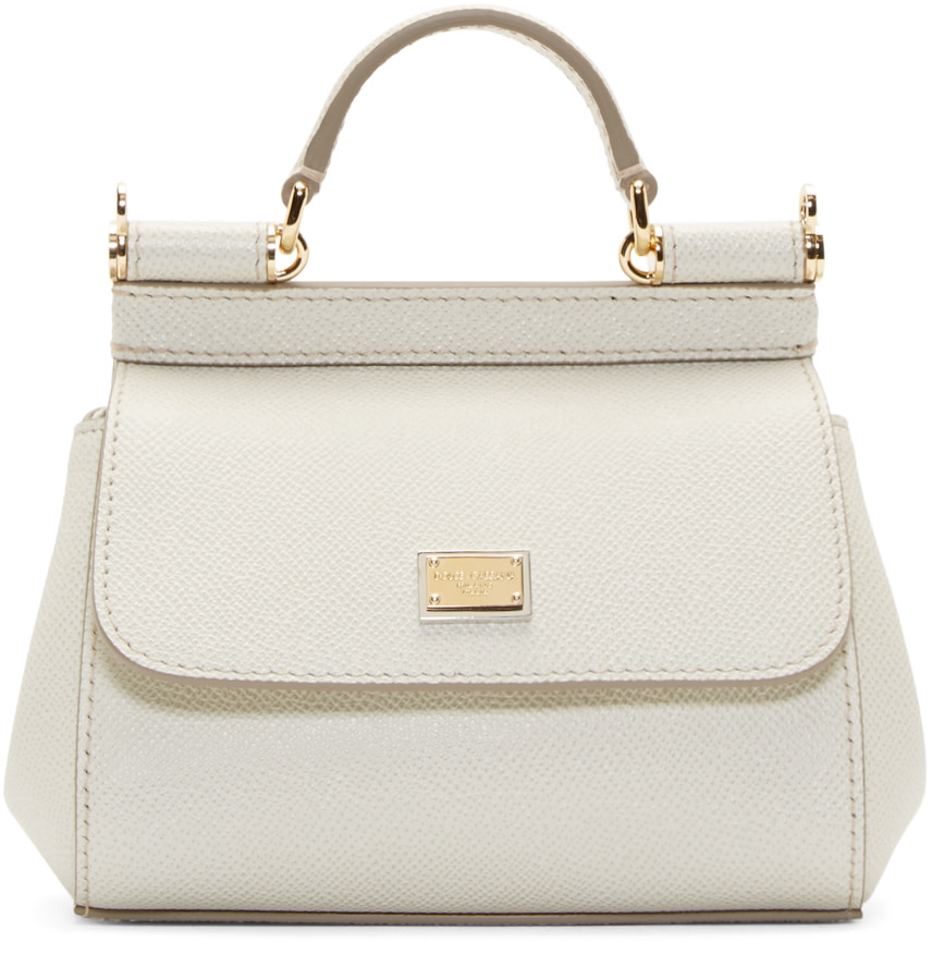 Dolce & Gabbana White Micro Miss Sicily Bag