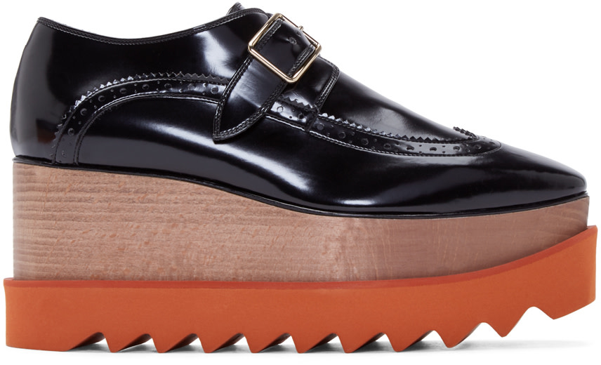 Stella McCartney Black Leather Platform Brogues