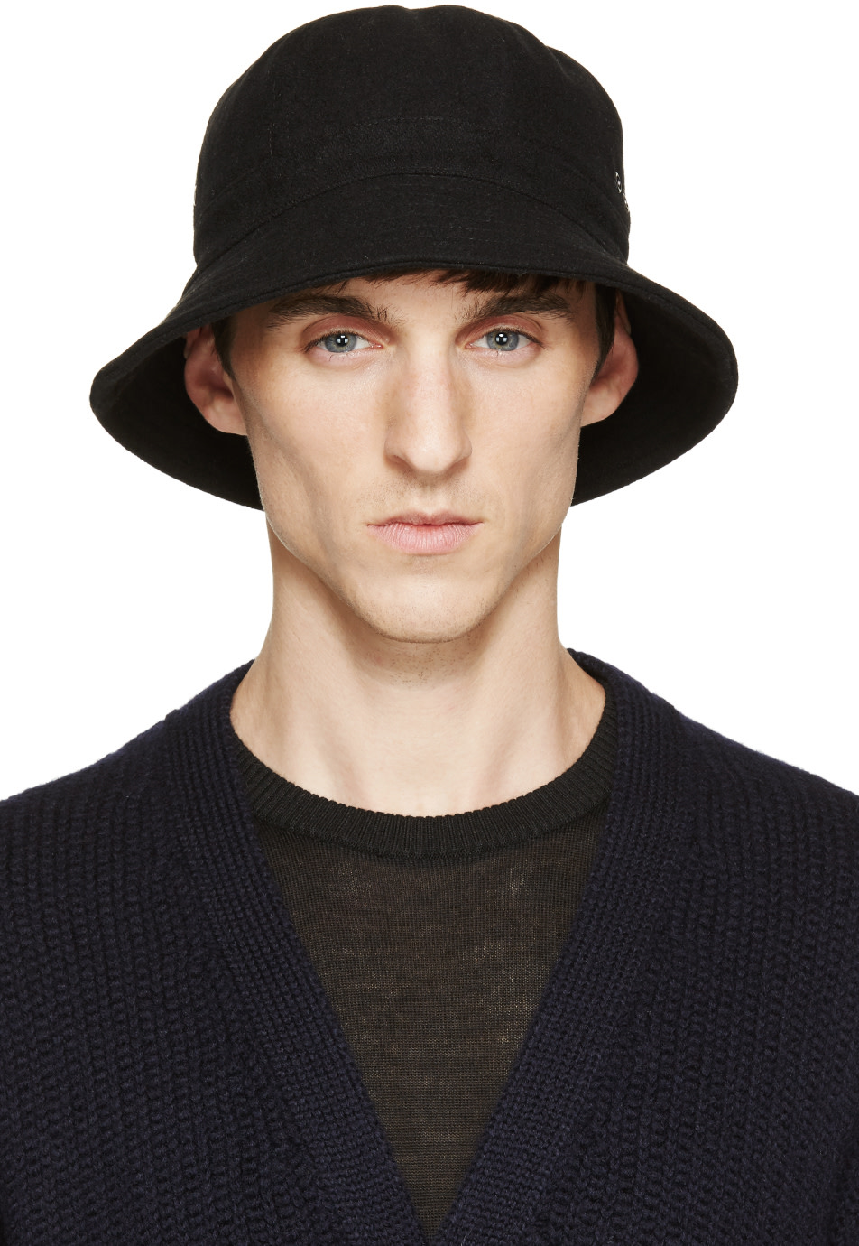 Paul Smith: Black Wool Robert Bucket Hat | SSENSE