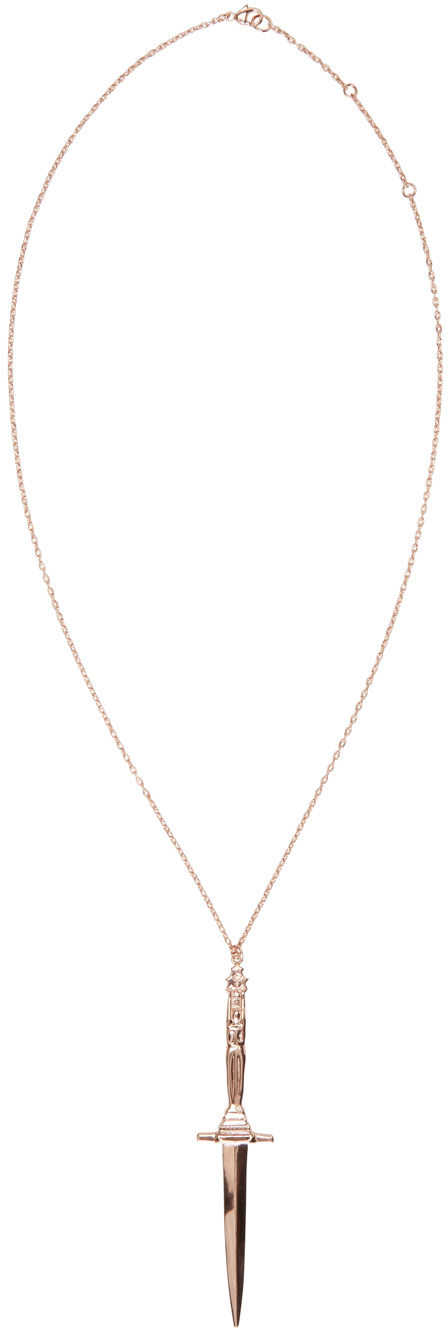 Pamela Love Rose Gold Dagger Necklace