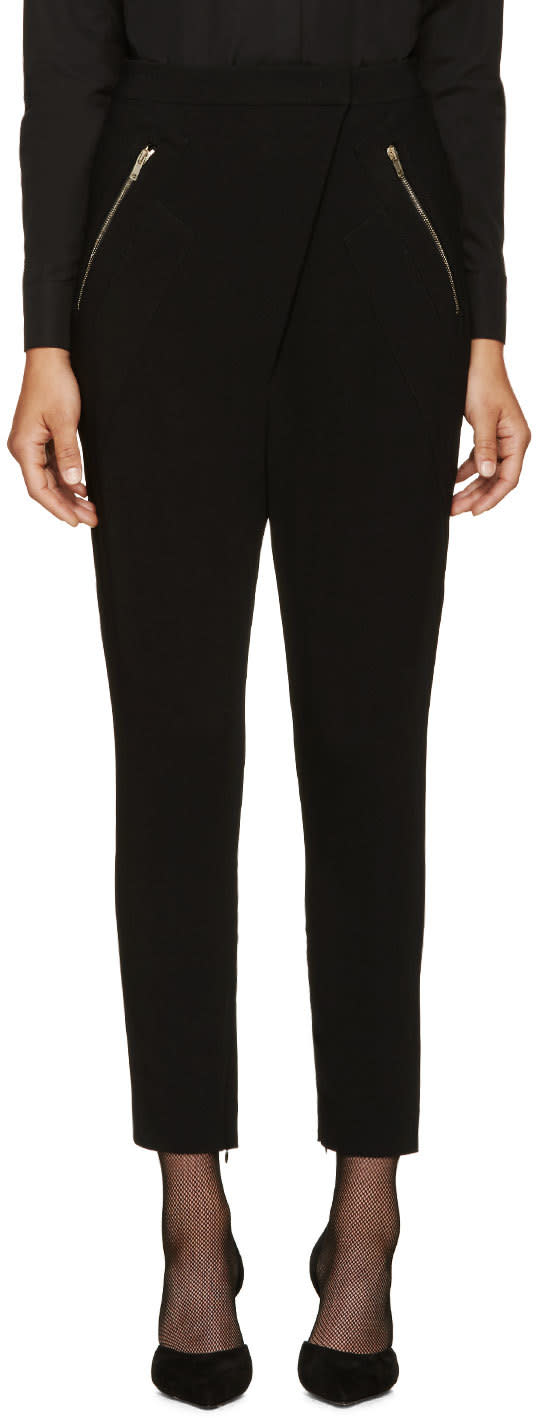 Givenchy: Black Stretch Sarouel Trousers | SSENSE