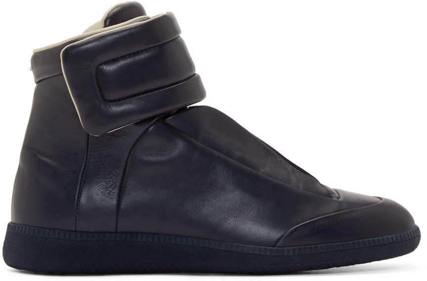 Maison Margiela: Navy Future High-Top Sneakers | SSENSE