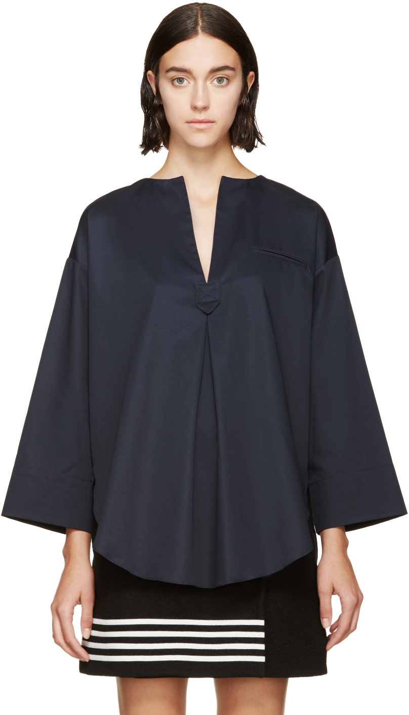 Nomia: Navy Oversized Tunic | SSENSE