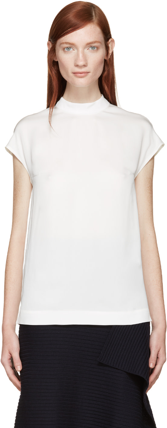 Stella McCartney: White Cap Sleeve Blouse | SSENSE