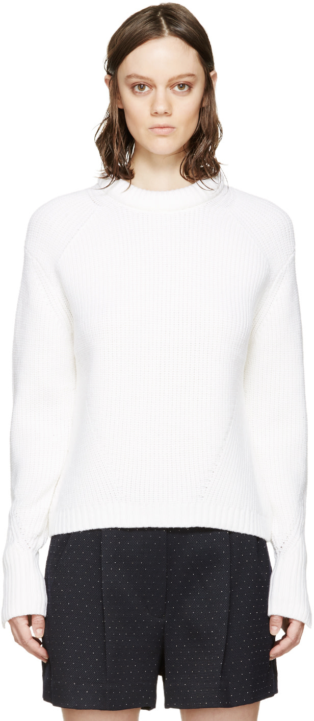 3.1 Phillip Lim: Ivory Knit Sweater | SSENSE