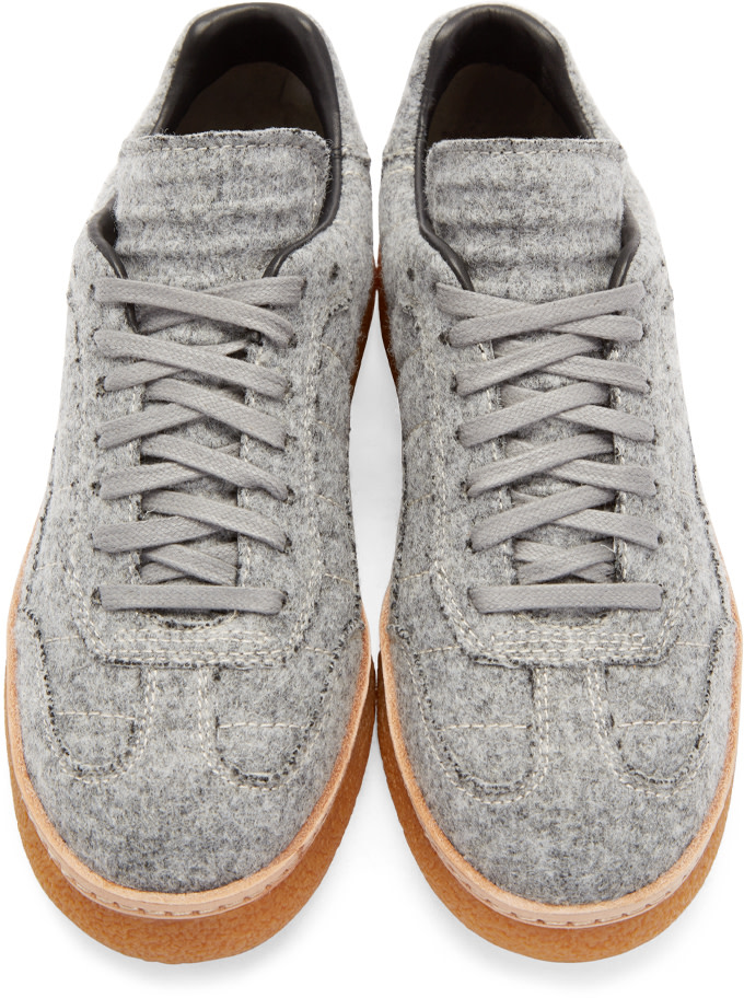 ALEXANDER WANG ALEXANDER WANG GREY FELTED EDEN SNEAKERS
