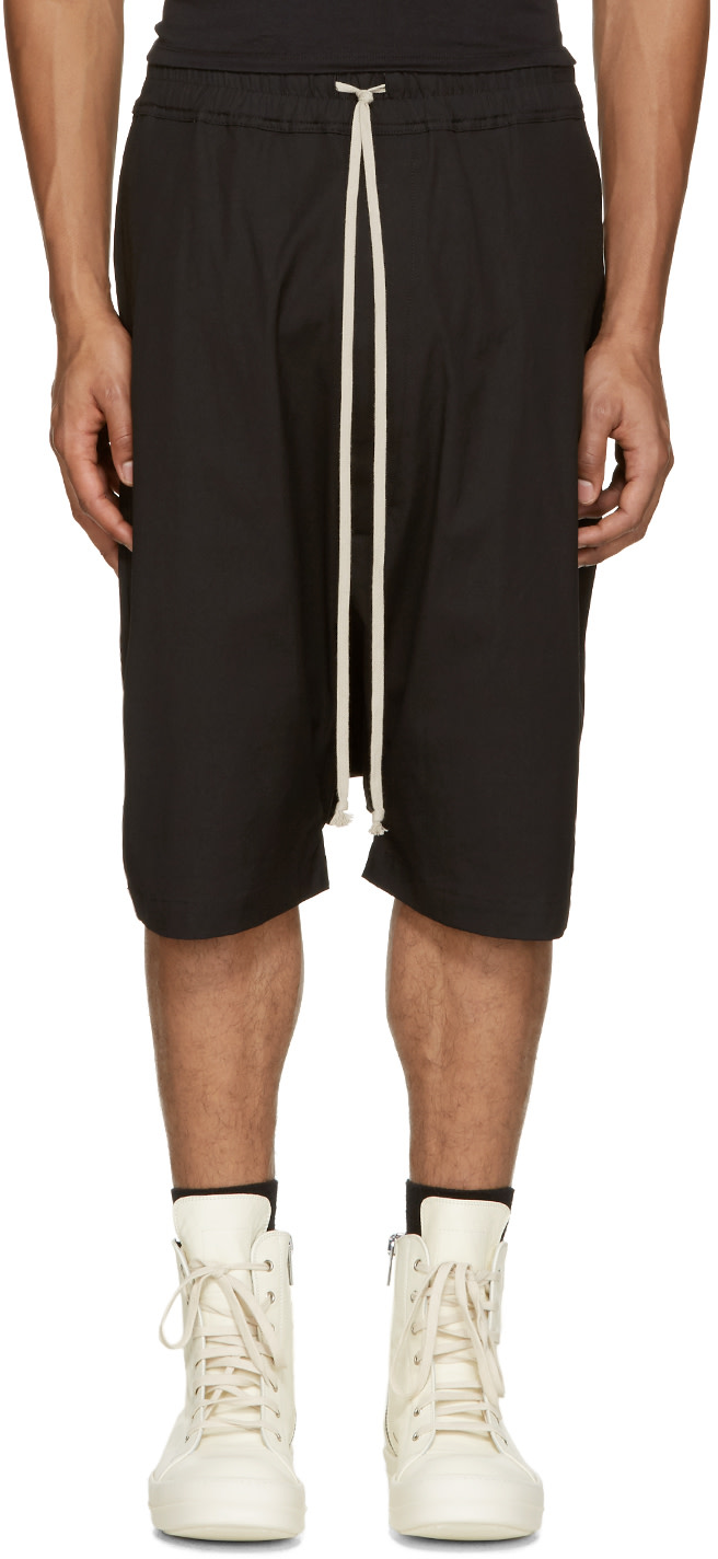 Rick Owens Black Pods Shorts