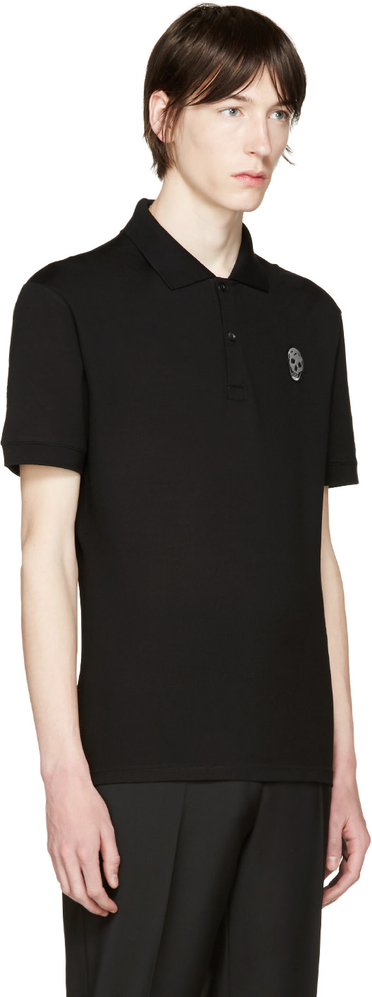 ALEXANDER MCQUEEN Black Skull Polo