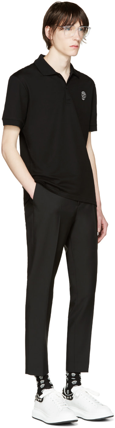 ALEXANDER MCQUEEN Black Skull Polo