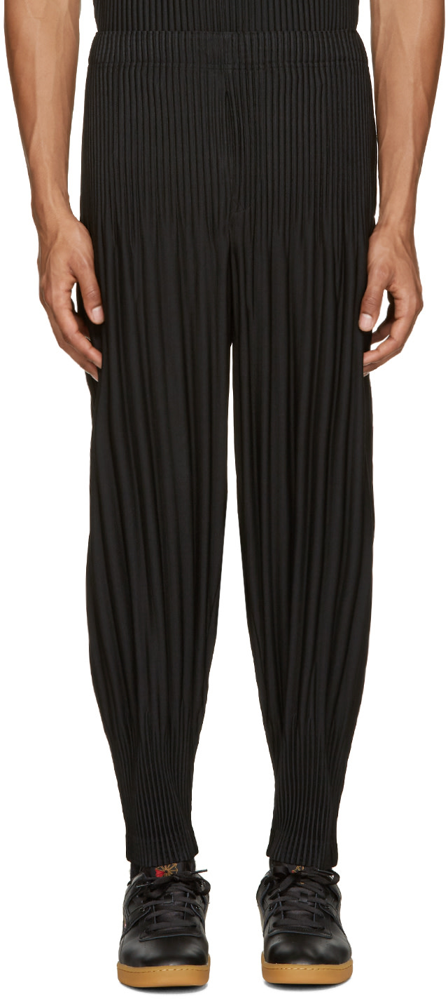 Homme Plissé Issey Miyake Black Pleated Lounge Pants