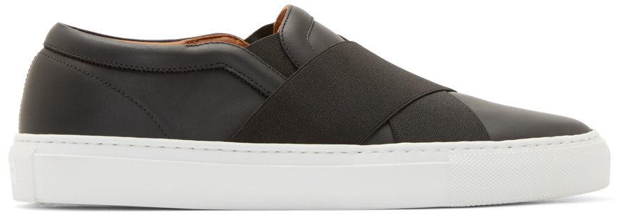 Givenchy: Black Elastic Band Slip-On Sneakers | SSENSE