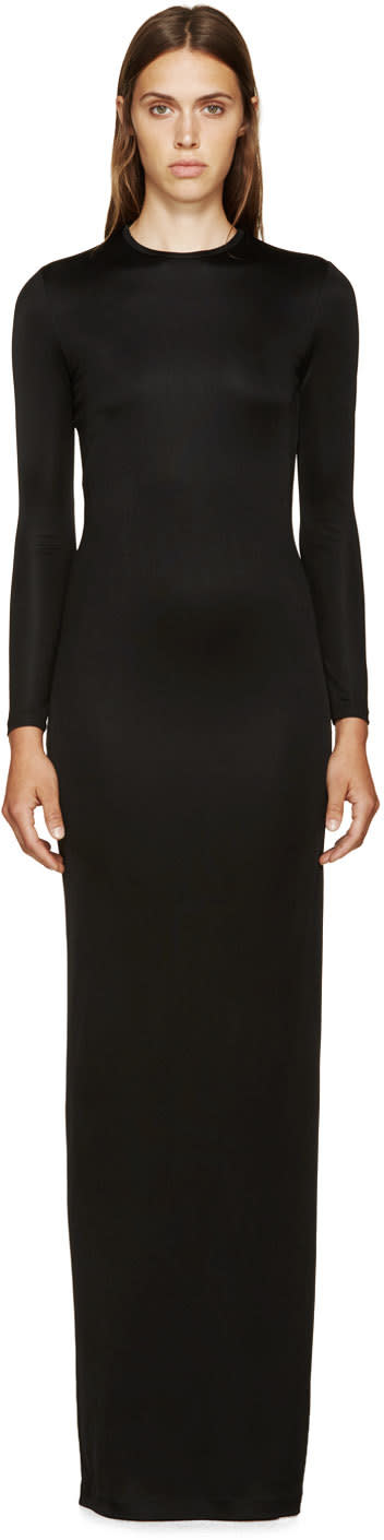 Givenchy: Black Long Sleeve Slit Dress | SSENSE