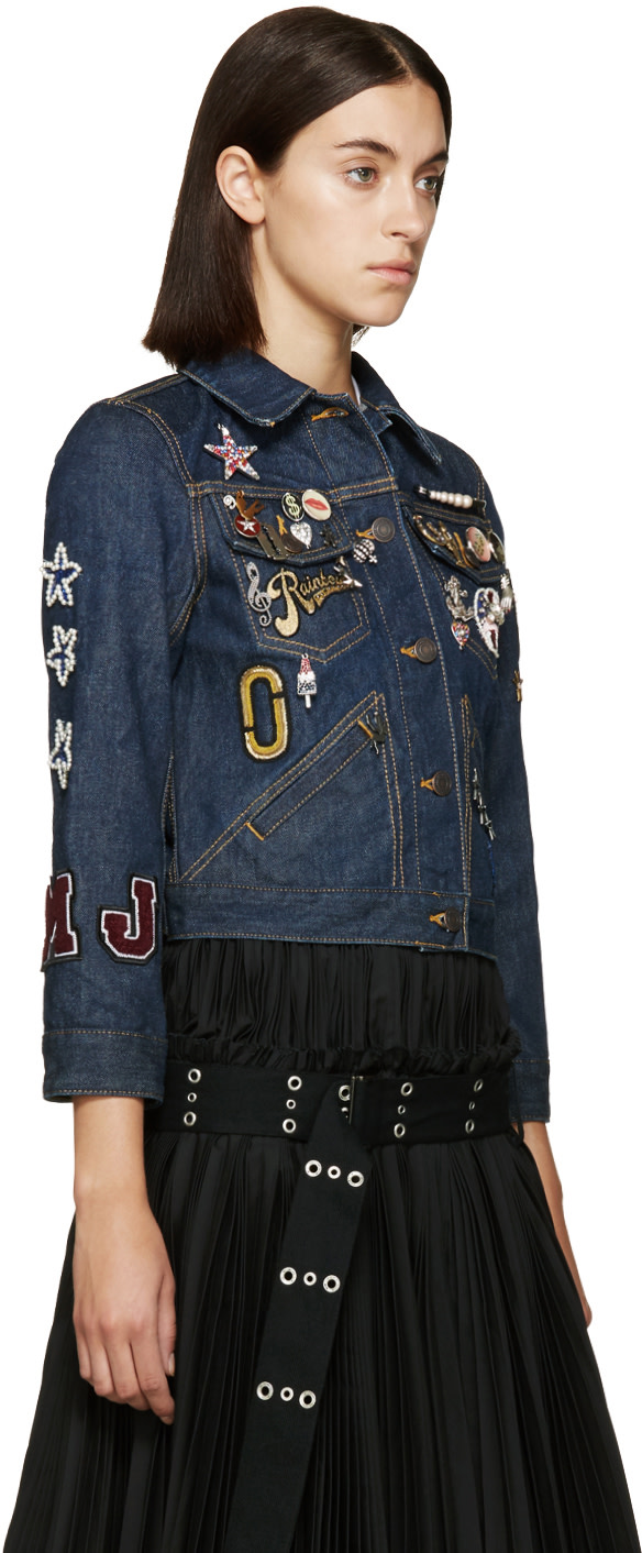 MARC JACOBS Blue Shrunken Denim Jacket