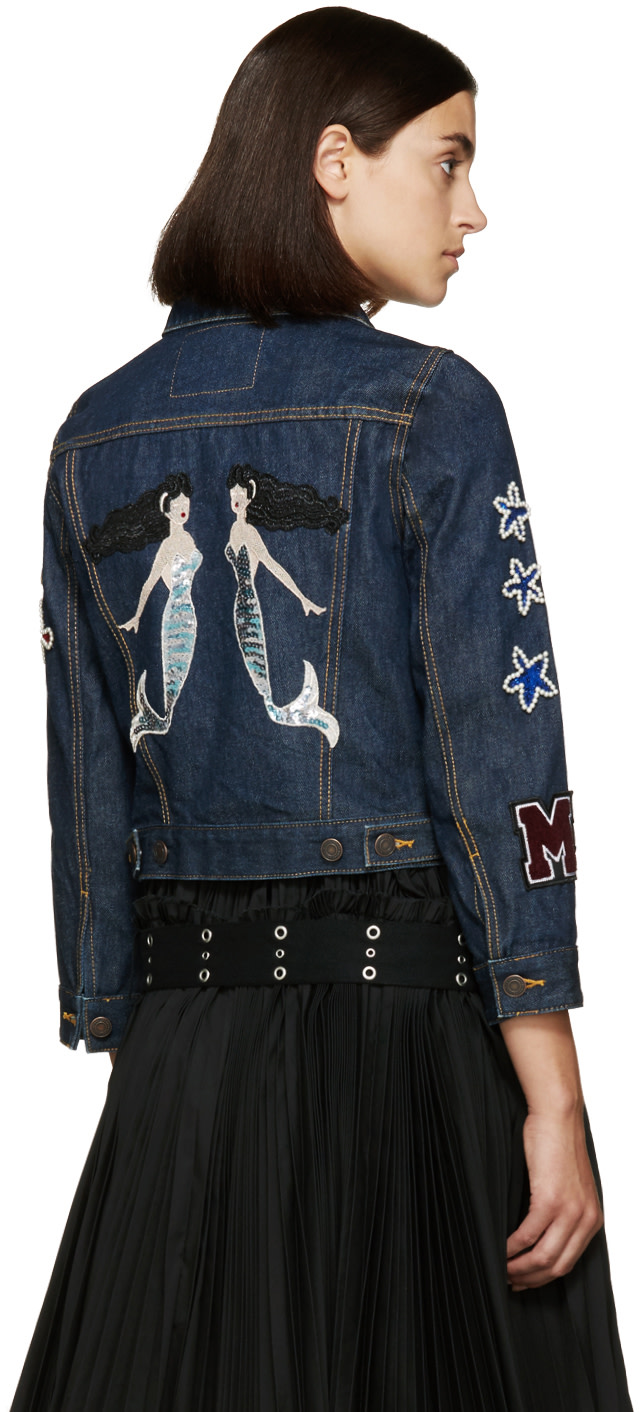 MARC JACOBS Blue Shrunken Denim Jacket