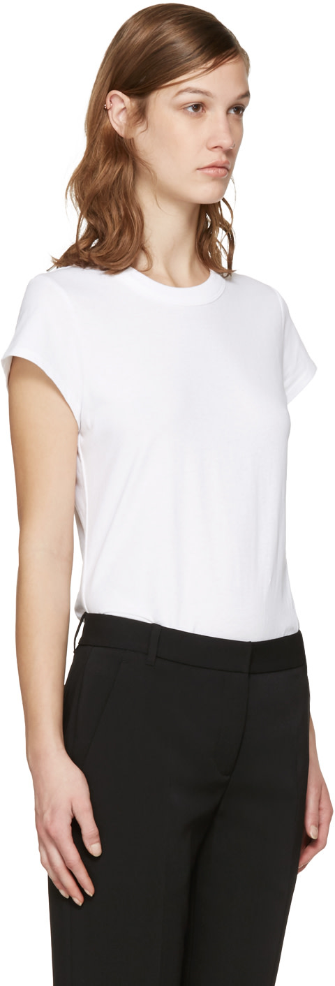 T BY ALEXANDER WANG White Jersey T-Shirt Bodysuit | ModeSens