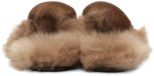 GUCCI Princetown Shearling-Lined Embellished Leather Backless Loafers ...