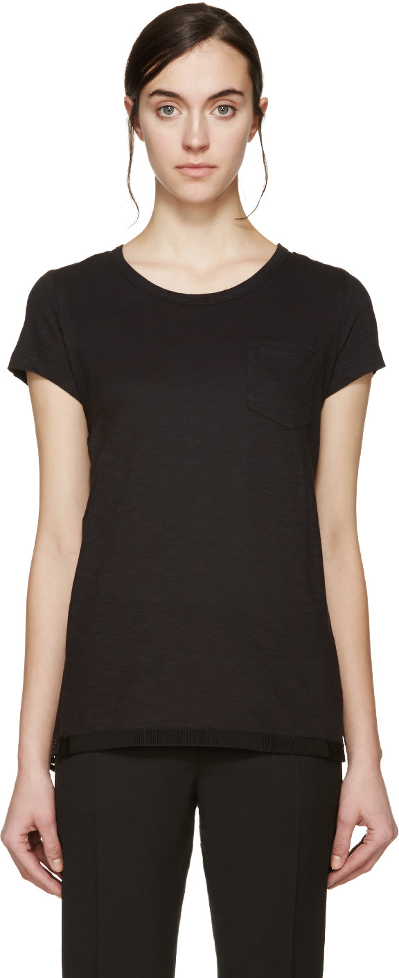 Moncler: Black Trapeze T-Shirt | SSENSE