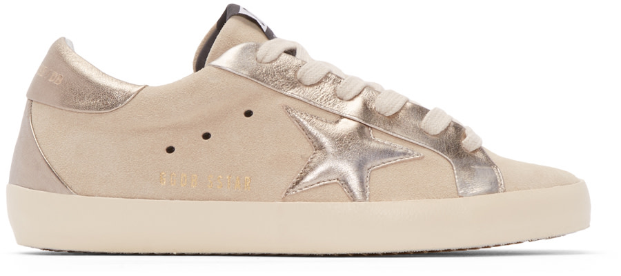 Golden Goose: Beige Suede Superstar Bespoke Sneakers | SSENSE