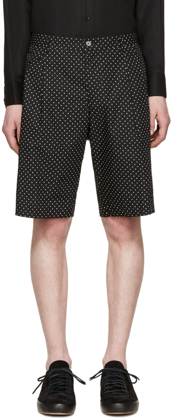 Dolce & Gabbana Black Polka Dot Shorts