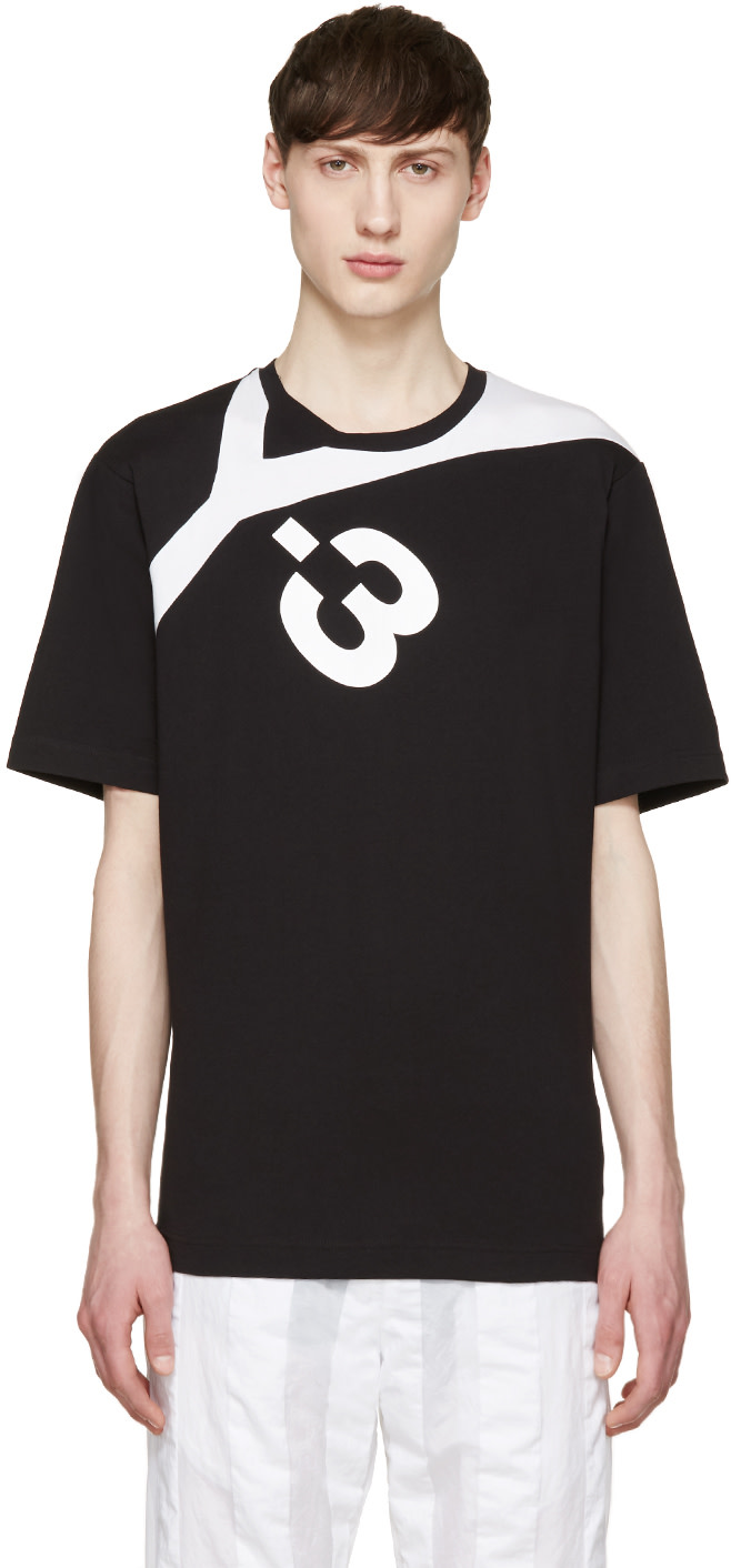 Y-3: Black Logo T-Shirt | SSENSE