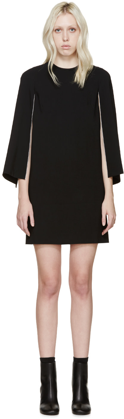 Givenchy: Black Open Sleeve Dress | SSENSE