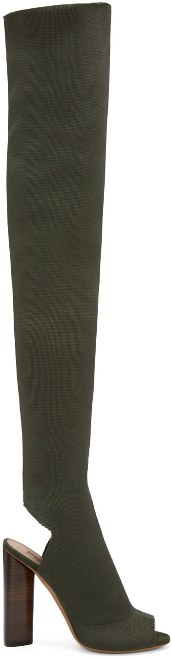 green yeezy boots