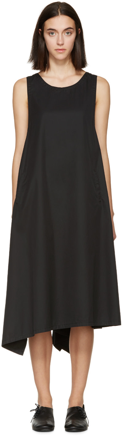 Y's: Black Smock Dress | SSENSE