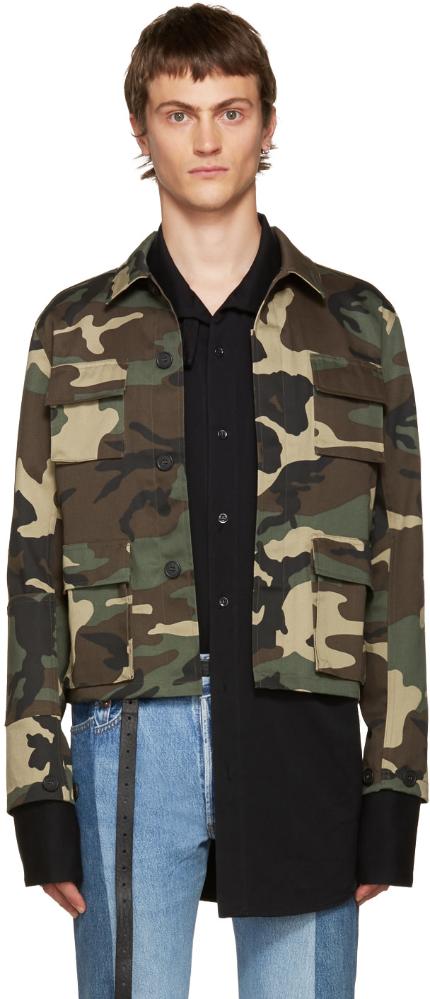 Vetements: Green Camo Gun Club Jacket | SSENSE