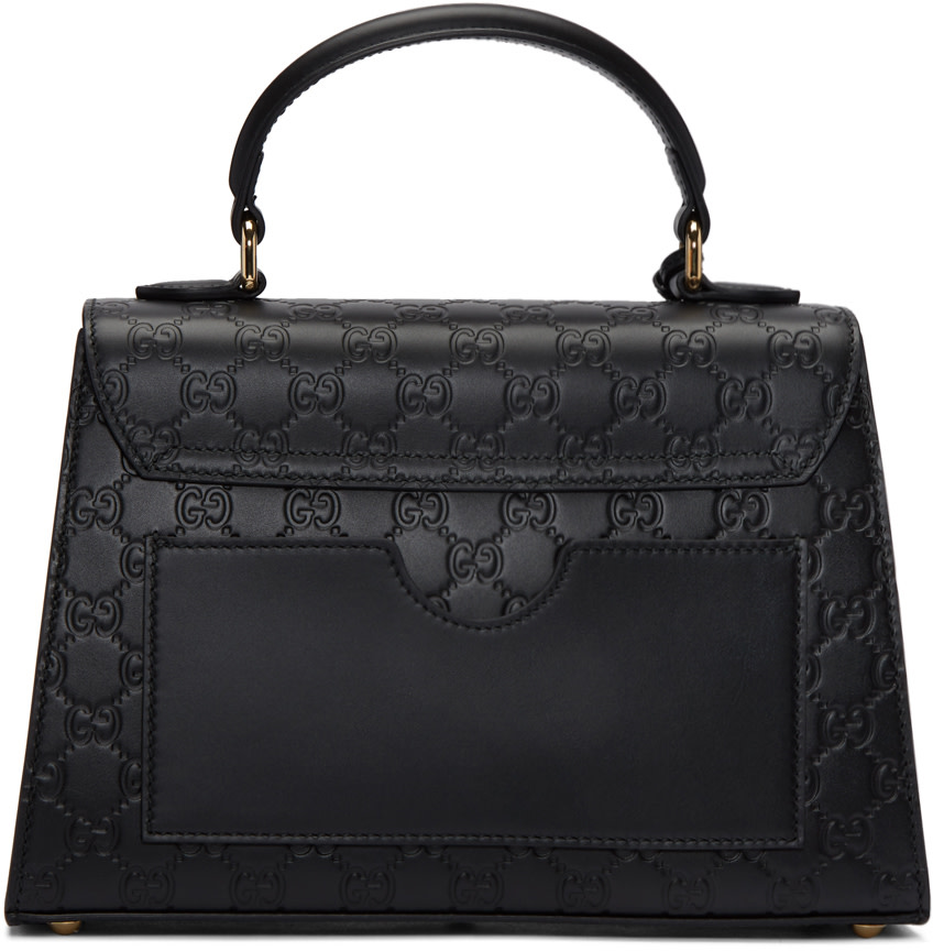 Gucci: Black Small GG Lady Padlock Bag | SSENSE