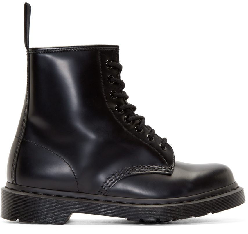 Dr. Martens: Black 8-Eye 1460 Mono Boots | SSENSE