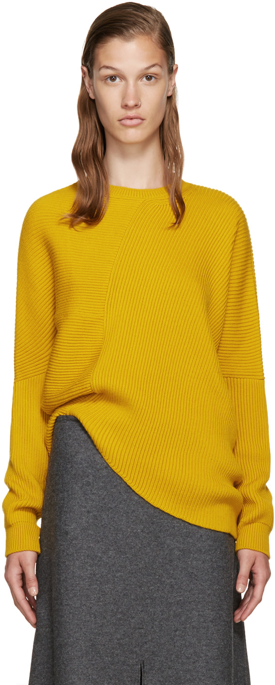 Stella McCartney: Yellow Ribbed Wool Sweater | SSENSE