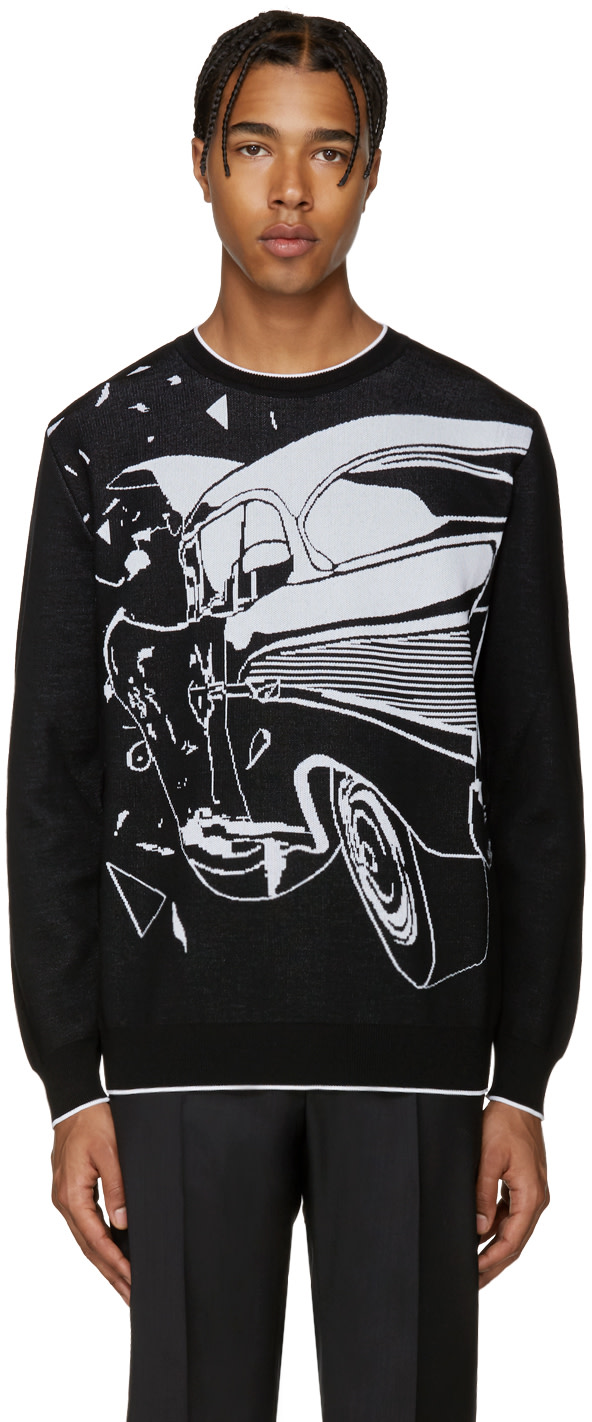 Christopher Kane - Black Car Crash Sweater