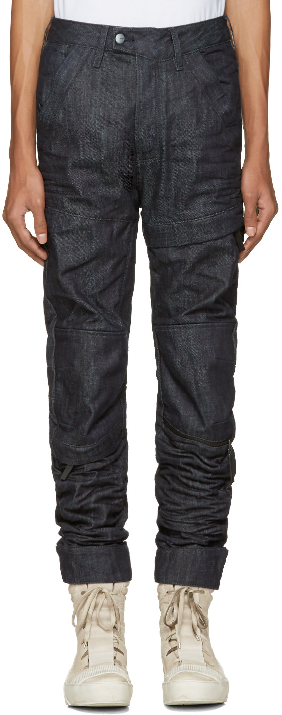 Raw Research - Indigo Rackam 3D Tapered Jeans