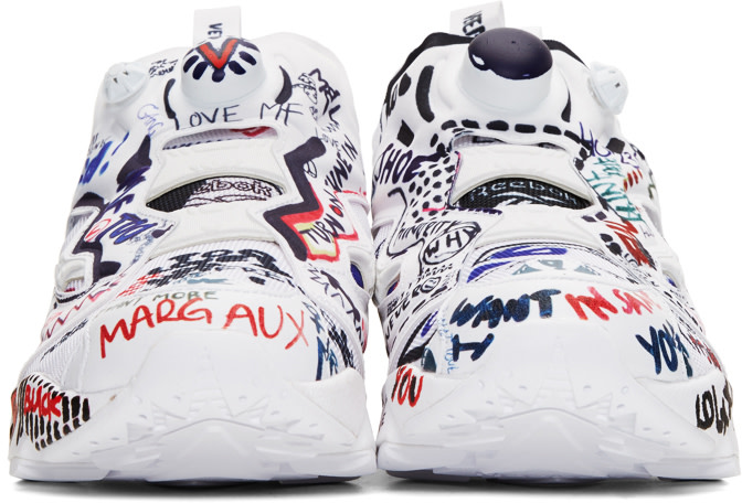 Vetements - White Reebok Edition Graffiti Instapump Fury Sneakers