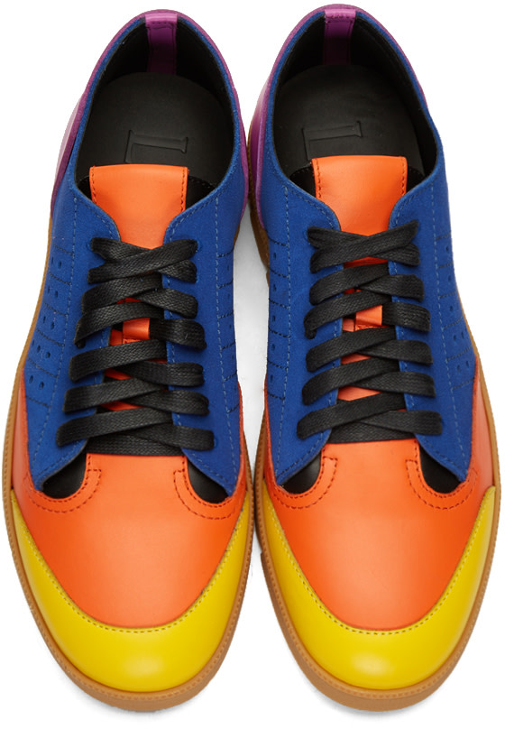 LOEWE Multicolor Leather Sneakers | ModeSens