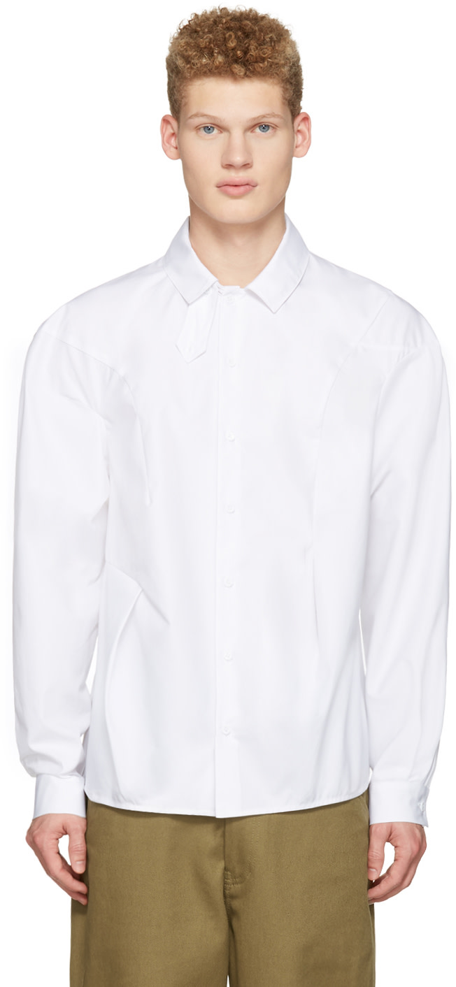 J.W.Anderson: White Bold Shoulder Shirt | SSENSE