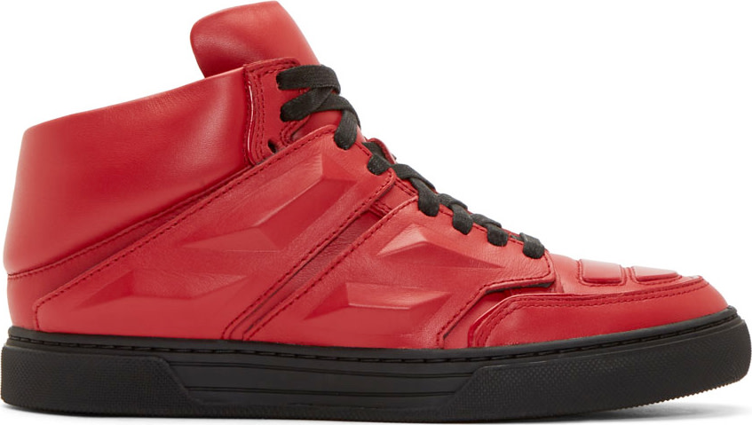 Alejandro Ingelmo: Red Leather Exotron Sneakers | SSENSE