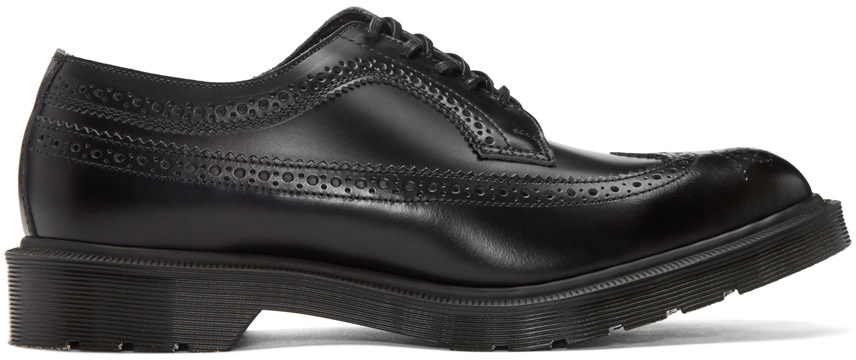 Dr. Martens: Black 'Made In England' 3989 Boanil Brush Brogues | SSENSE