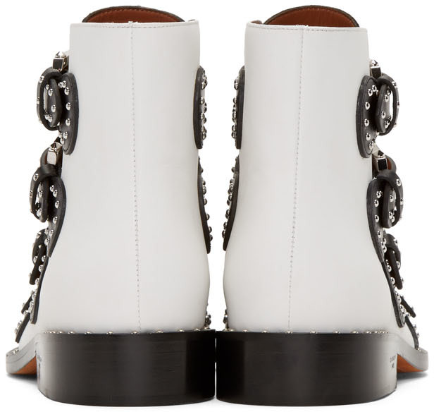 black and white givenchy boots