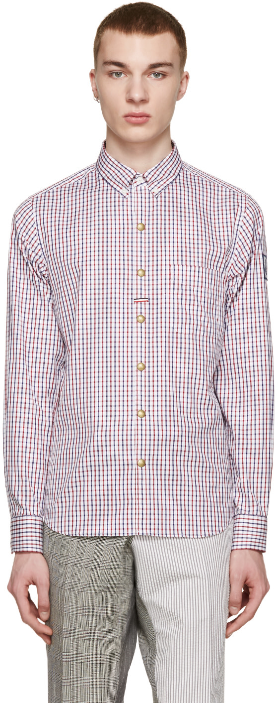 Moncler Gamme Bleu: Tricolor Check Shirt | SSENSE