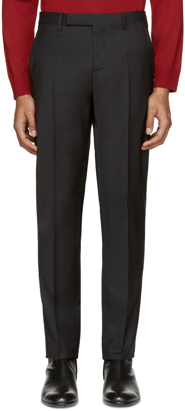 Maison Margiela: Black Wool Trousers | SSENSE