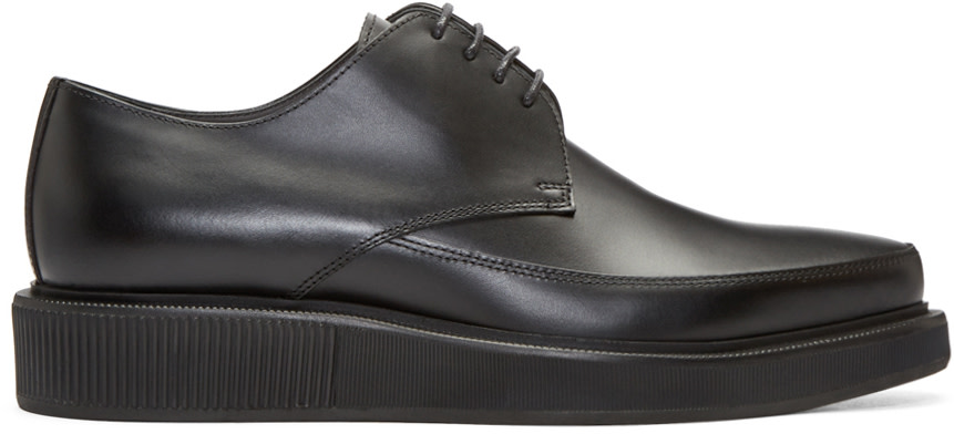 Lanvin: Black Leather Creepers | SSENSE