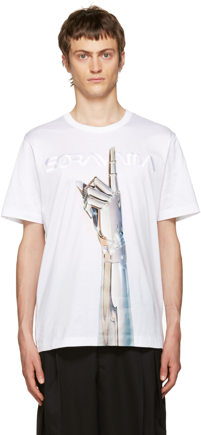 Juun.J: White Sorayama T-Shirt | SSENSE