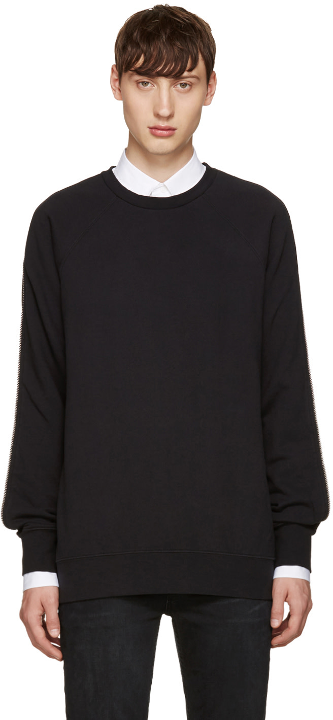 BLK DNM: Black Zippered 67 Pullover | SSENSE