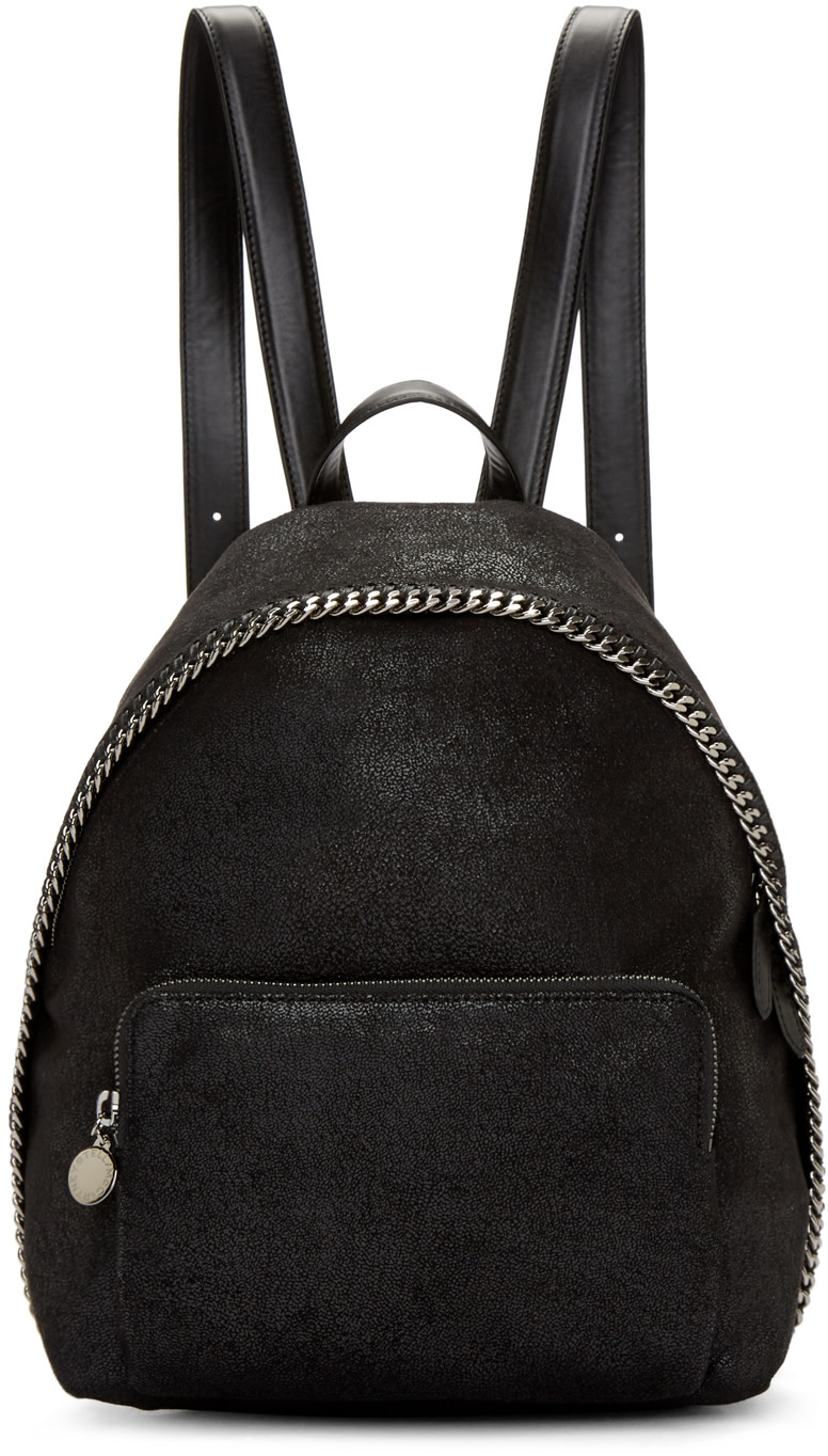 Stella McCartney: Black Falabella Shaggy Deer Small Backpack | SSENSE