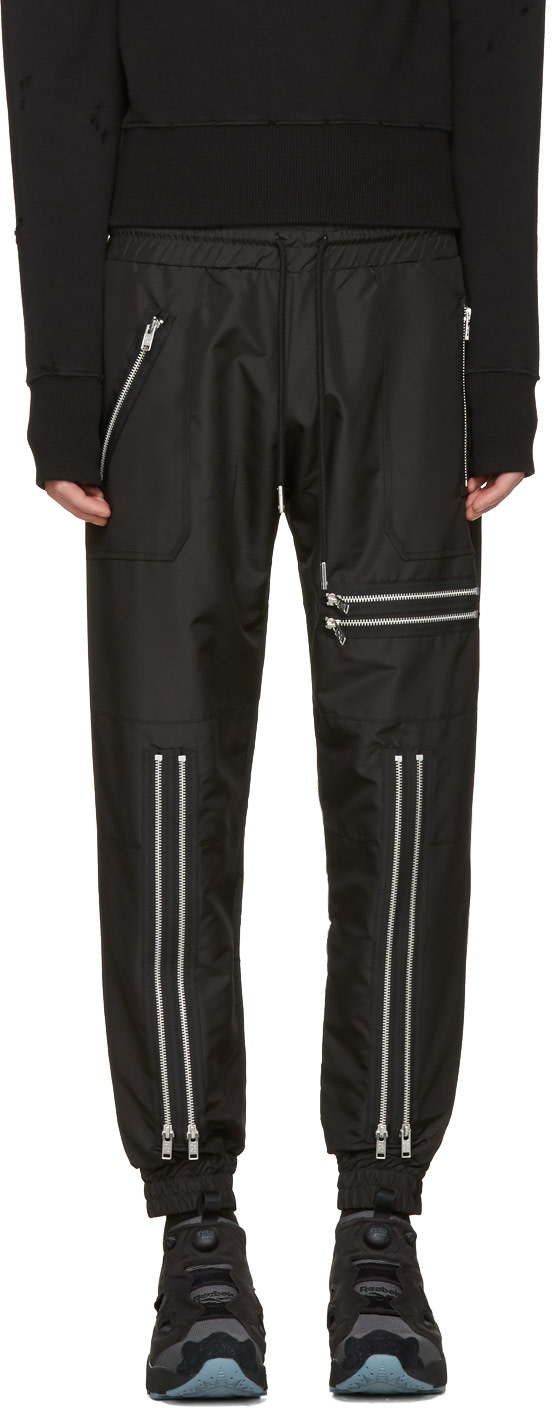 99% IS: Black Zip Lounge Pants | SSENSE