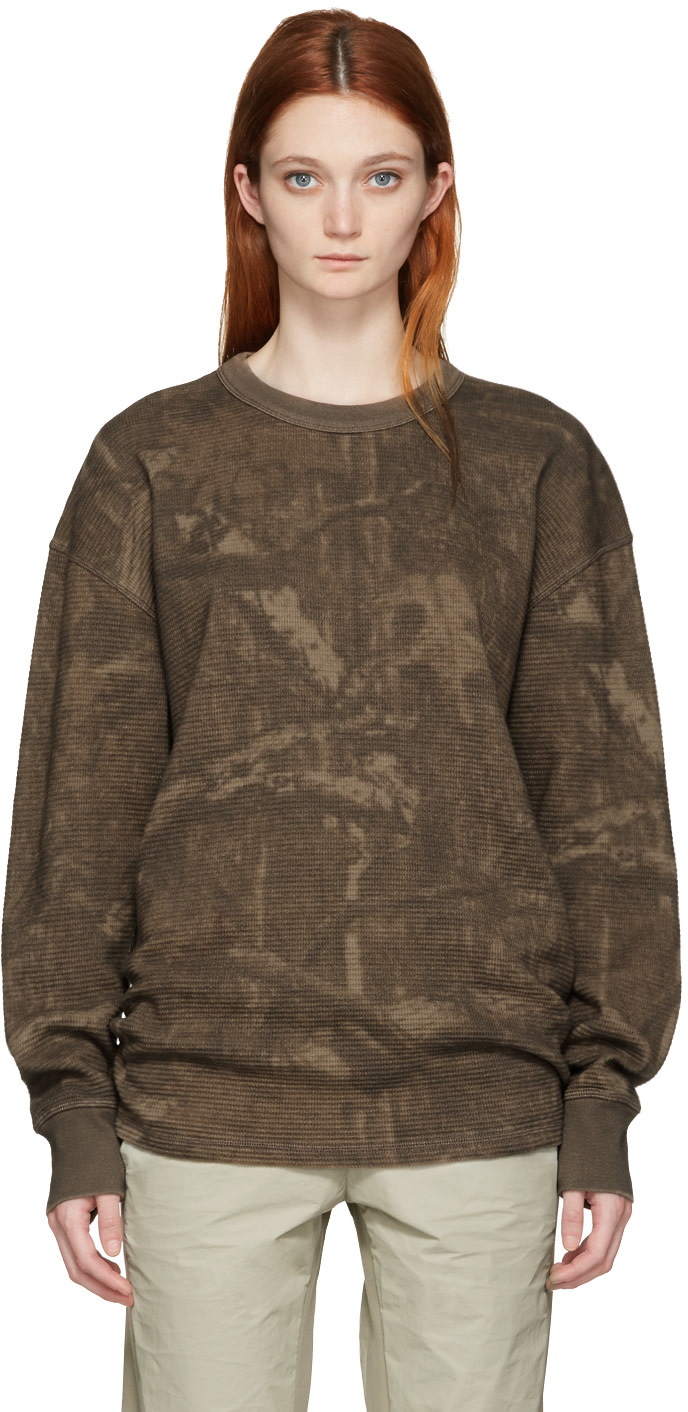 YEEZY Season 3: Brown Camo Thermal Pullover | SSENSE